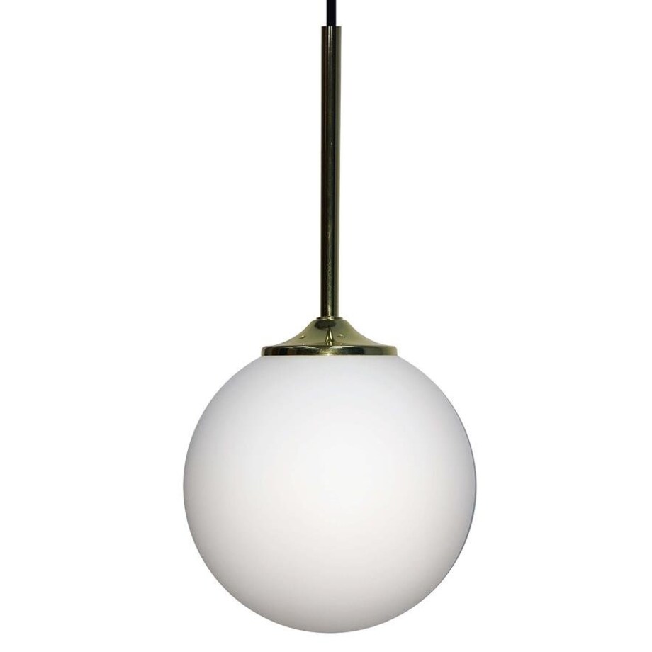 Modernistyczna LAMPA wisząca GLASGOW 50101279 Candellux szklana OPRAWA zwis kula złota biała