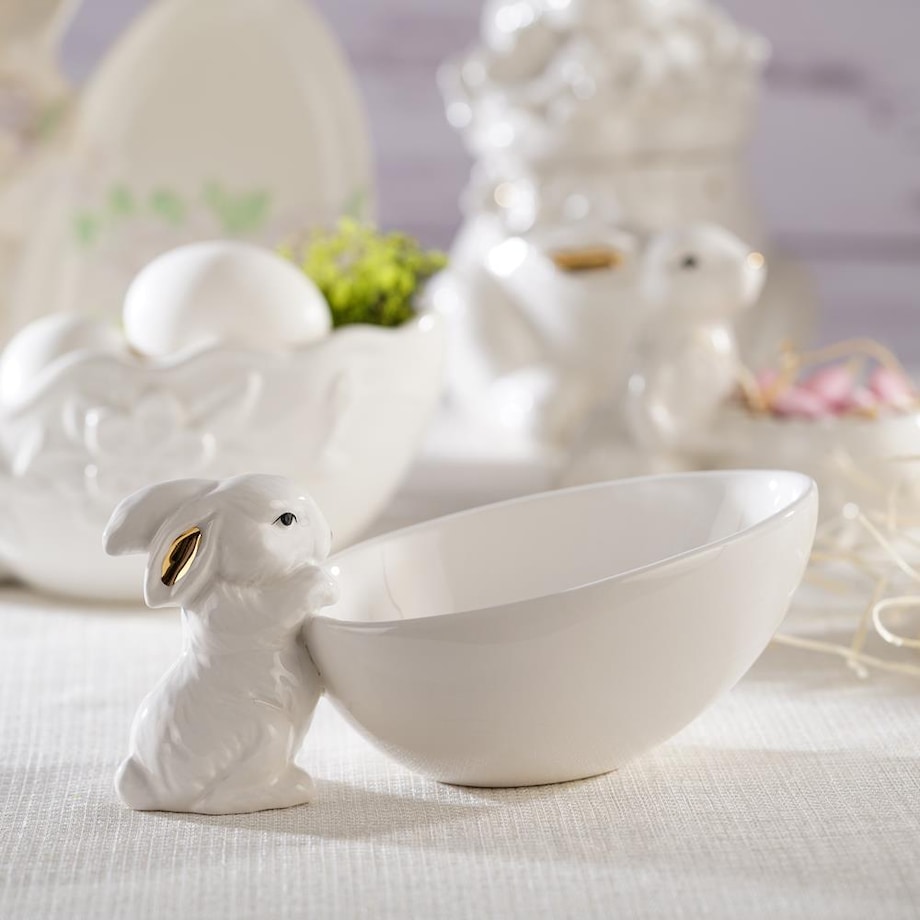 VILLA ITALIA Zajączek wielkanocny z miseczką 18 cm BUNNY