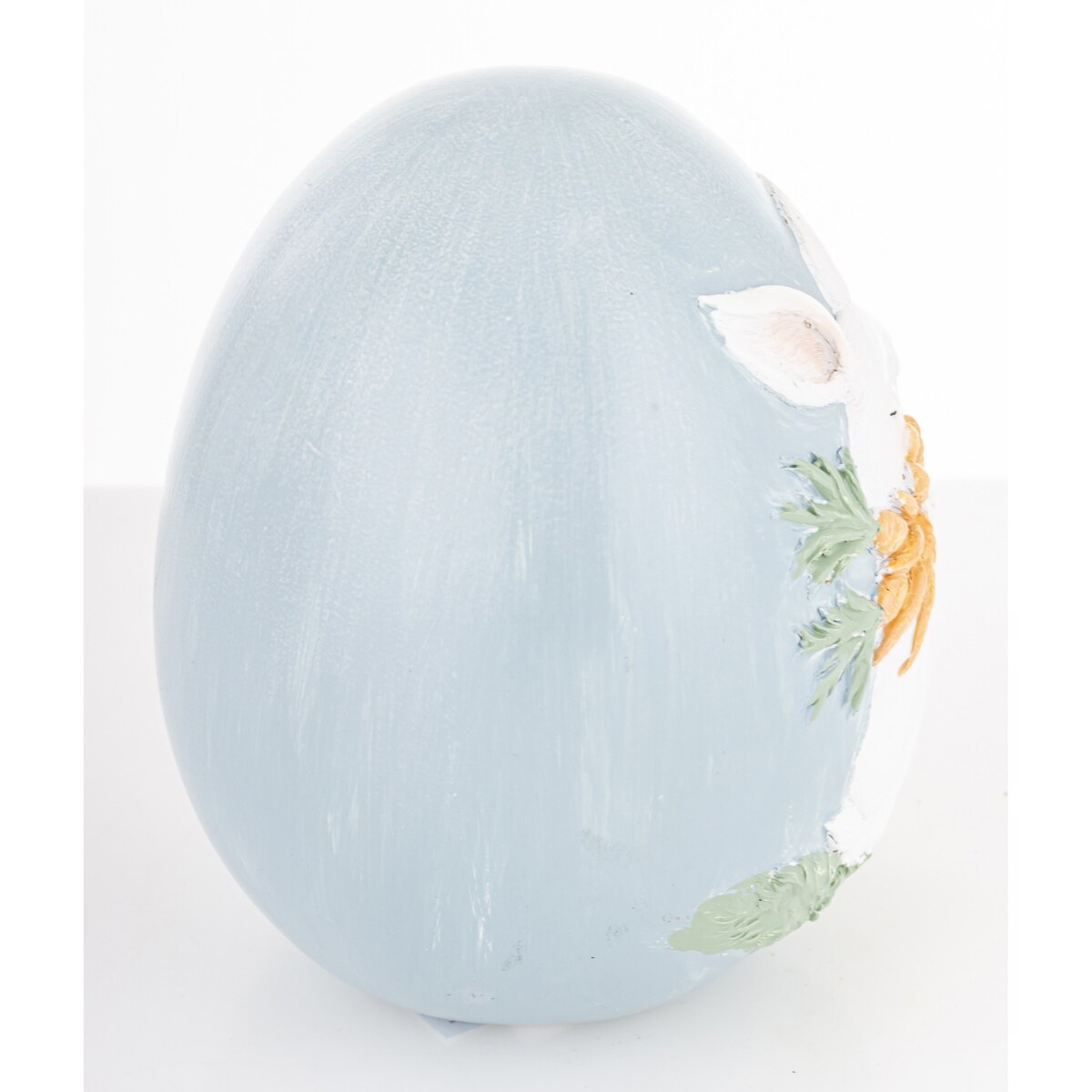 Dekoracja - jajko ozdobne 12x9x9 cm PISANKA niebieska z królikiem