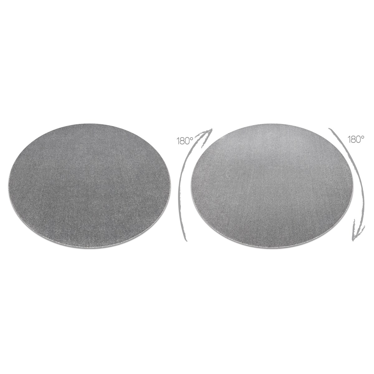 Dywan ETON PLUS koło jasnoszary jednolity, koło 100 cm