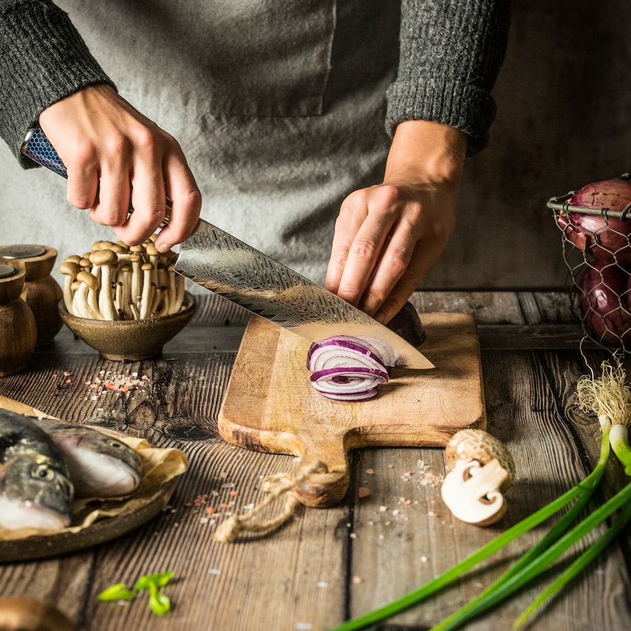 Japońska stal VG-10 Profesjonalny nóż szefa kuchni ze stali damasceńskiej Fukutsu