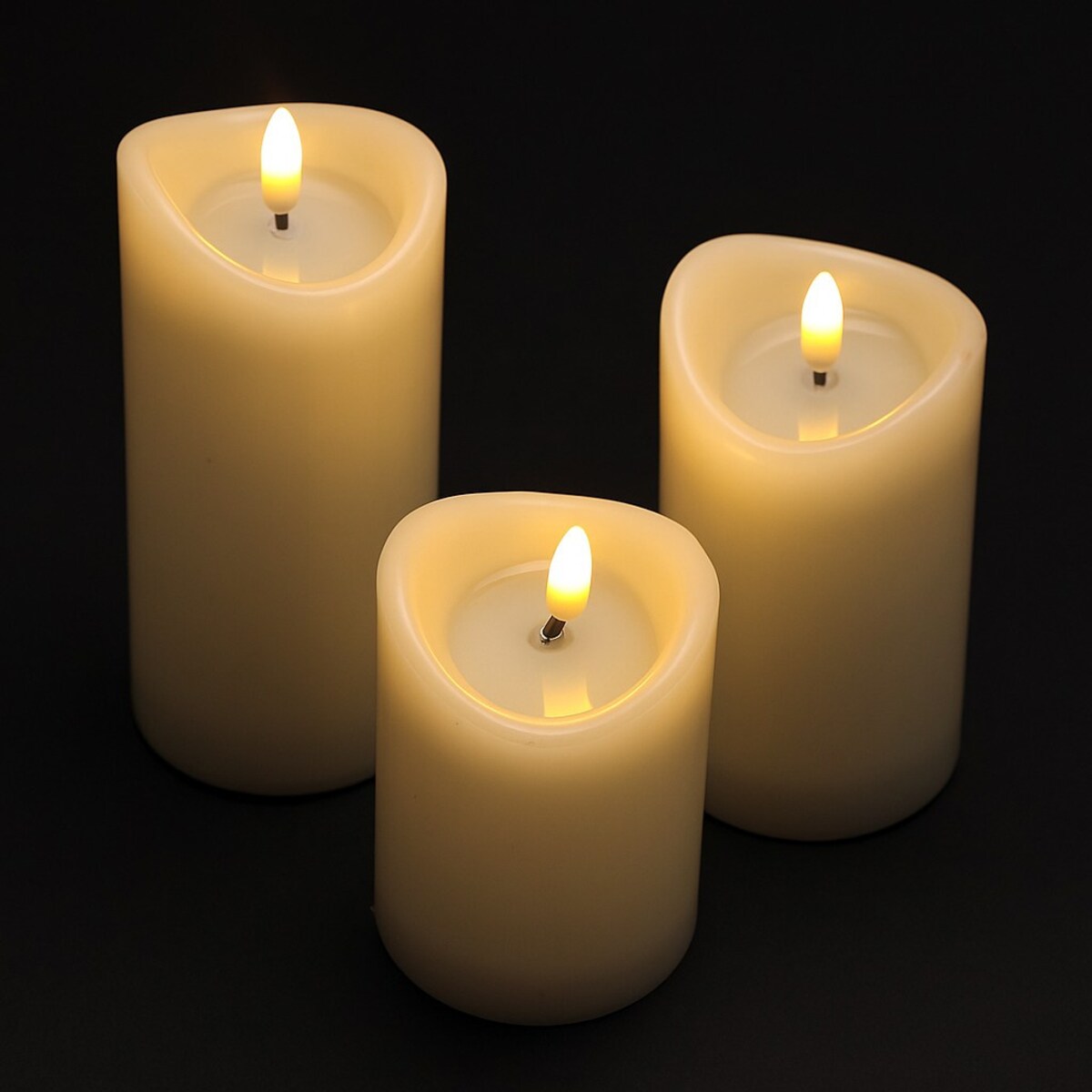 Dekoracyjne świece LED Ø 7 cm, 3 szt.