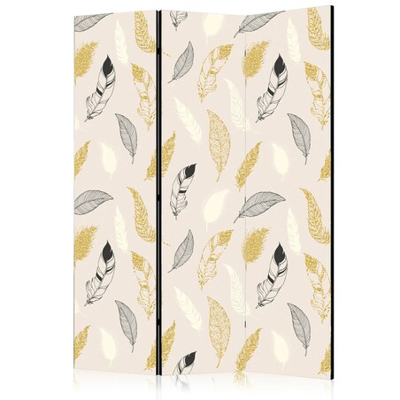 Parawan akustyczny Tła i desenie 135x172 cm 3-częściowy beżowy