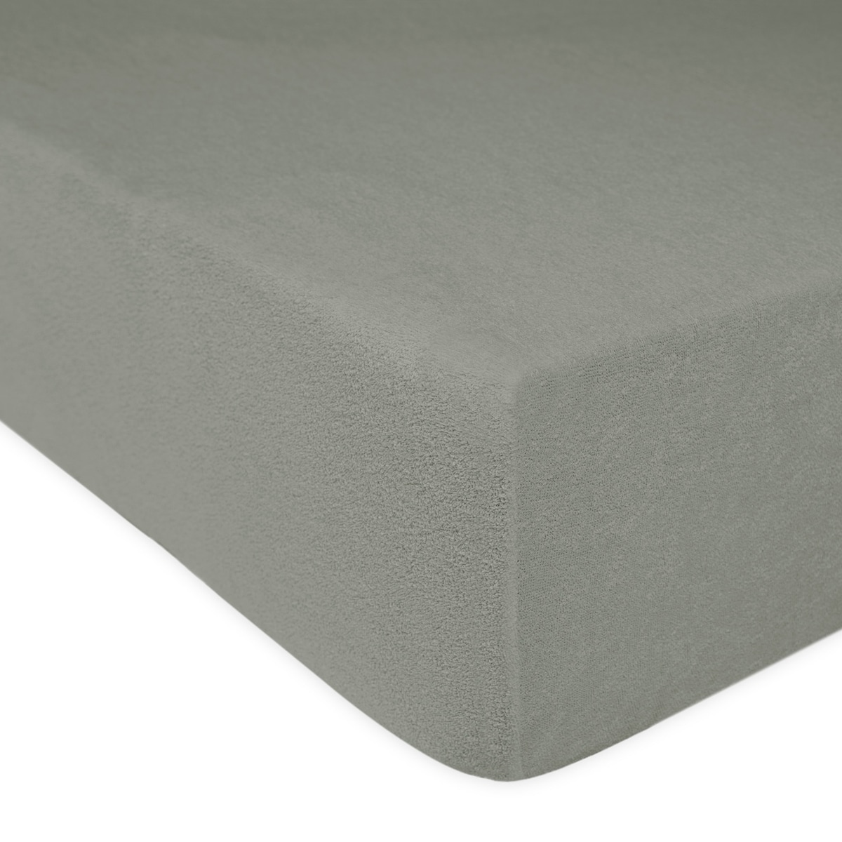 Prześcieradło z bawełny frotte z gumką 200x220 kolor szary PREMIUM