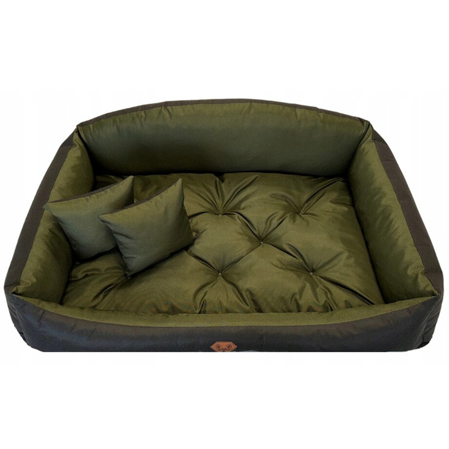 Legowisko Dla Psa Kanapa Posłanie Muszla 115X95 Cm Wodoodporne Poduszki Pikowane Zielone