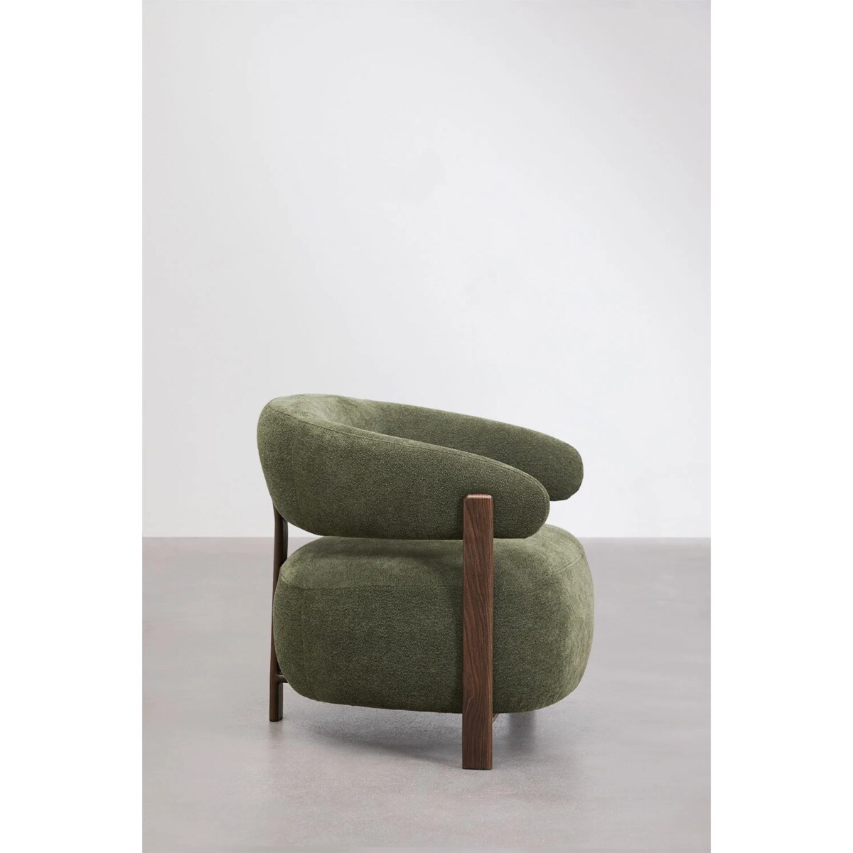 Fotel z tkaniny szenilowej Jolie, butelkowa zieleń