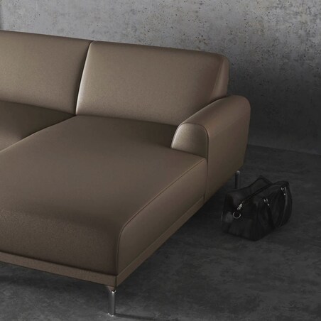 Sofa narożna Puzo brązowa