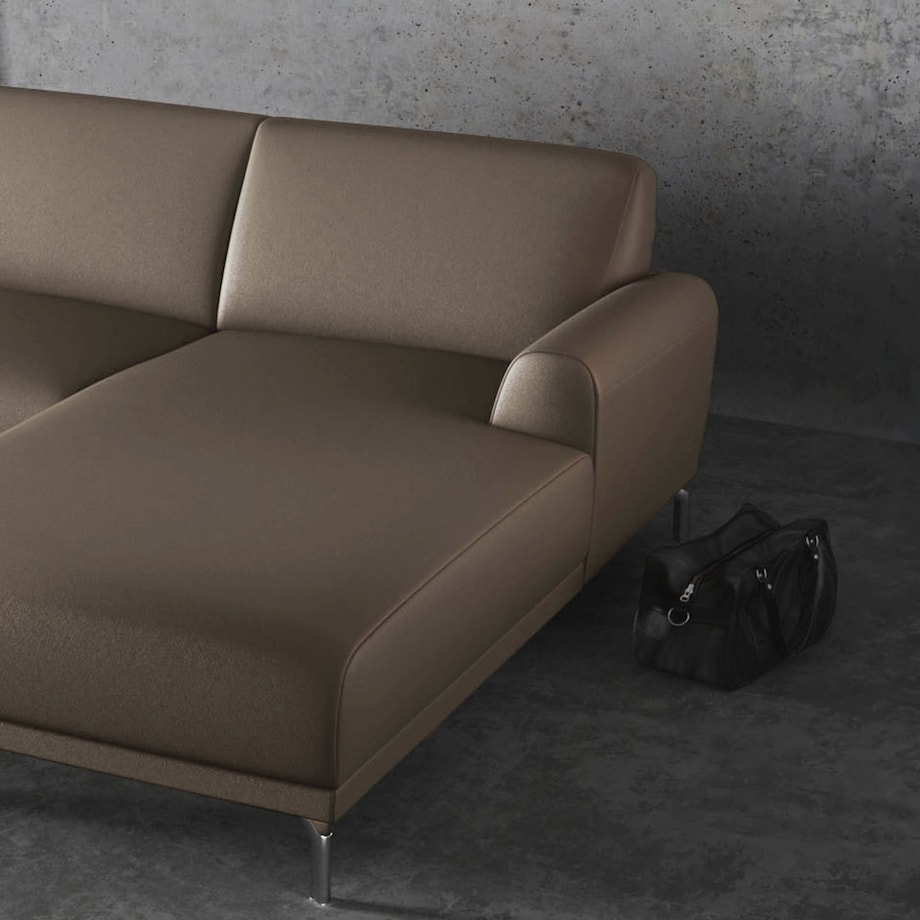 Sofa narożna Puzo brązowa