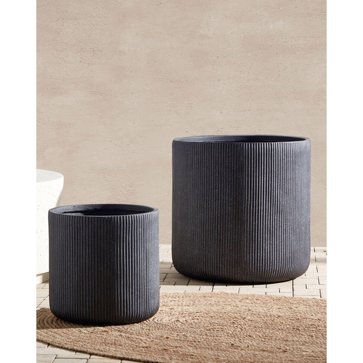 Doniczka OREOI Ceramika 55 cm Grafitowy