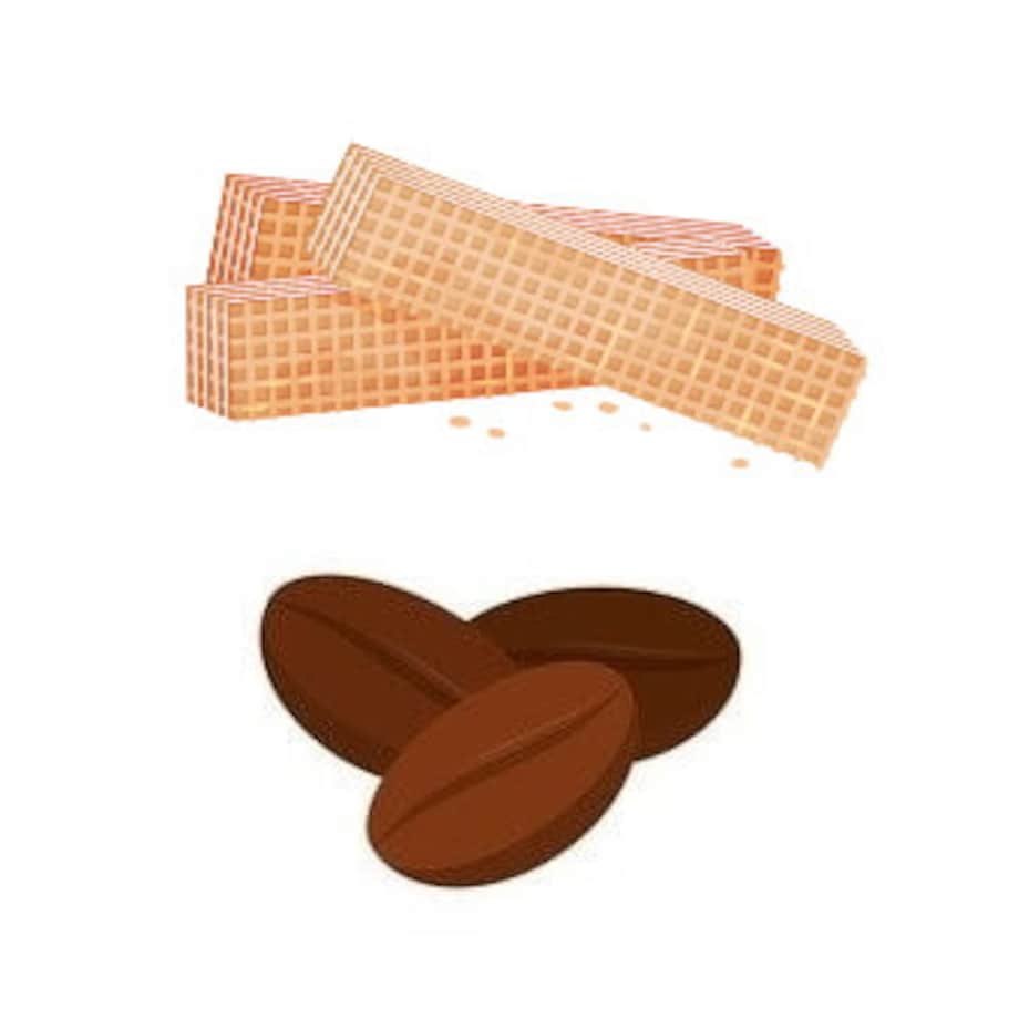 Kawa aromatyzowana deserowa mielona CHRUPIĄCY WAFELEK arabica PREMIUM 200g - kawa smakowa