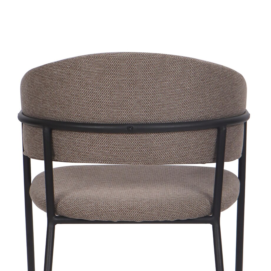 Krzesło tapicerowane glamour szenilowe OVO ciemnobeżowe