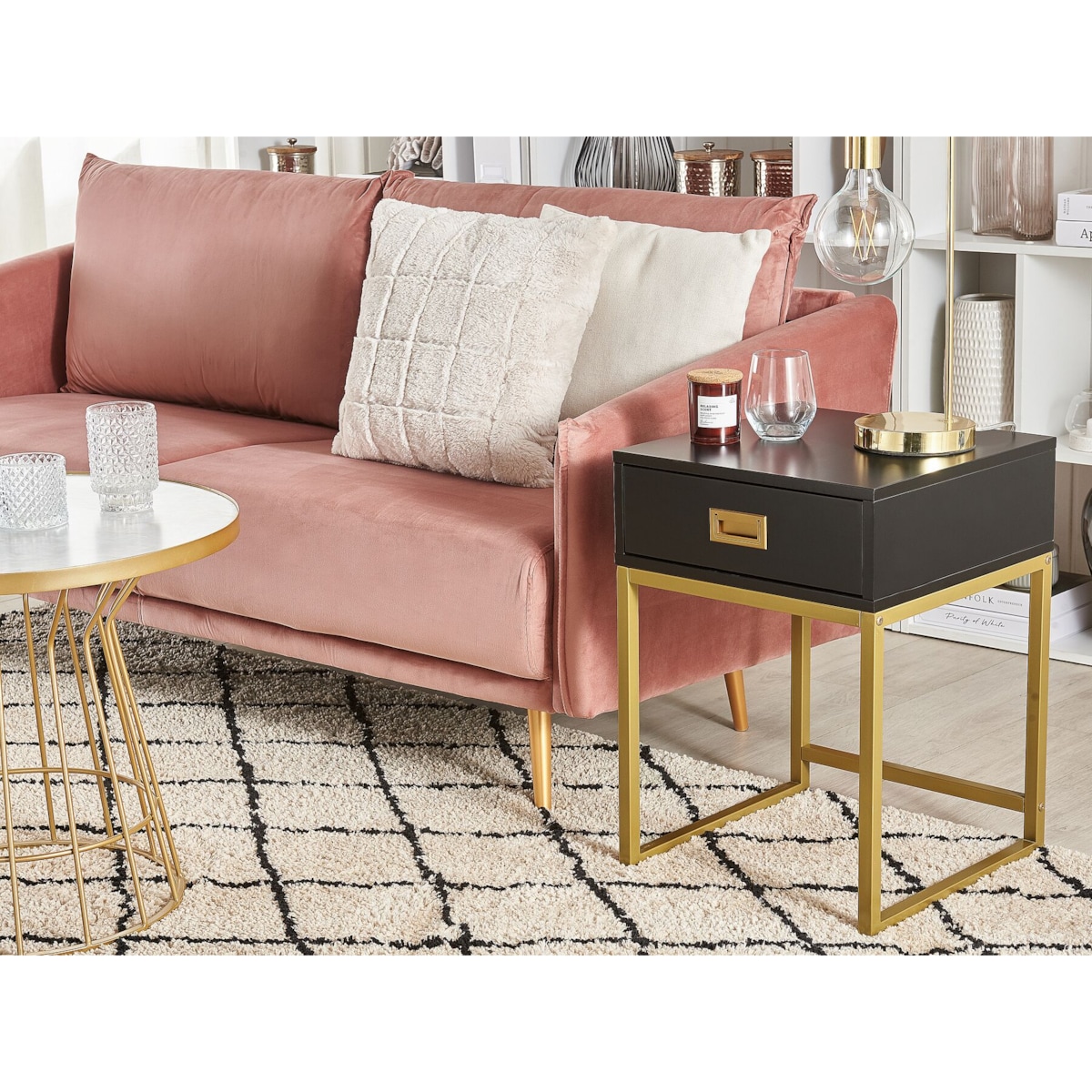 Stolik pomocniczy czarny LARGO