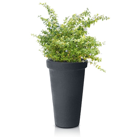 Doniczka Donica Ogrodowa 40 Cm Efekt Cegły Wysoka Okrągła Na Taras Do Ogrodu Domu Antracytowa
