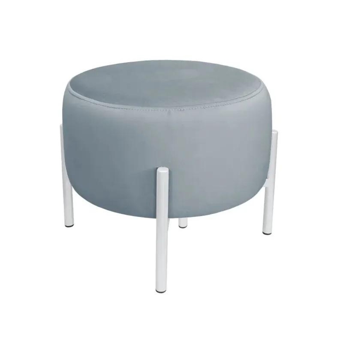 Pufa WILFRED BL VELVET szara/biała