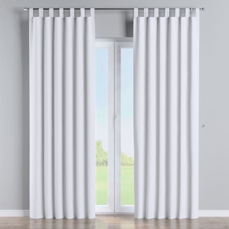 Zasłona na szelkach 1 szt. 130x245 stalowa biel
