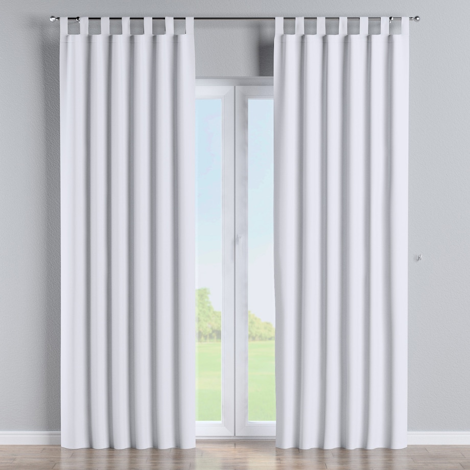 Zasłona na szelkach 1 szt. 130x245 stalowa biel
