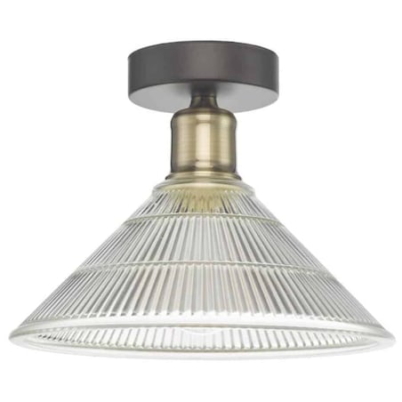 Wpuszczana lampa sufitowa Boyd BOY0175 Dar Lighting na korytarz szklana mosiądz