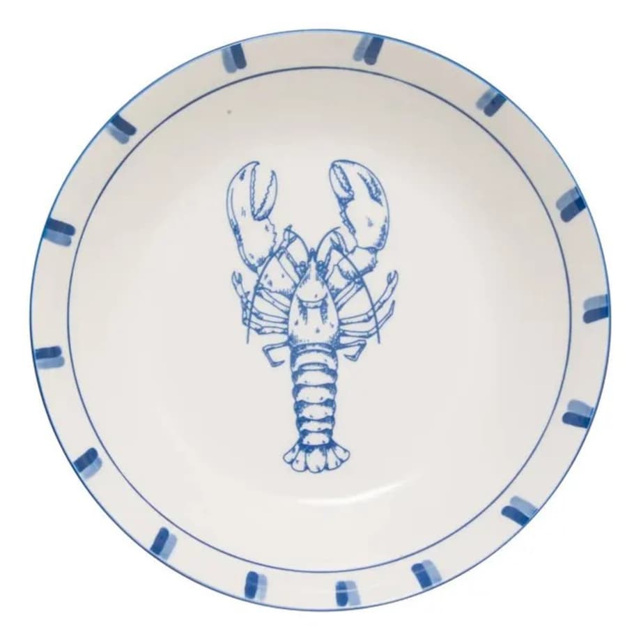 Komplet 6 porcelanowych talerzy głębokich Oceania, 20 cm