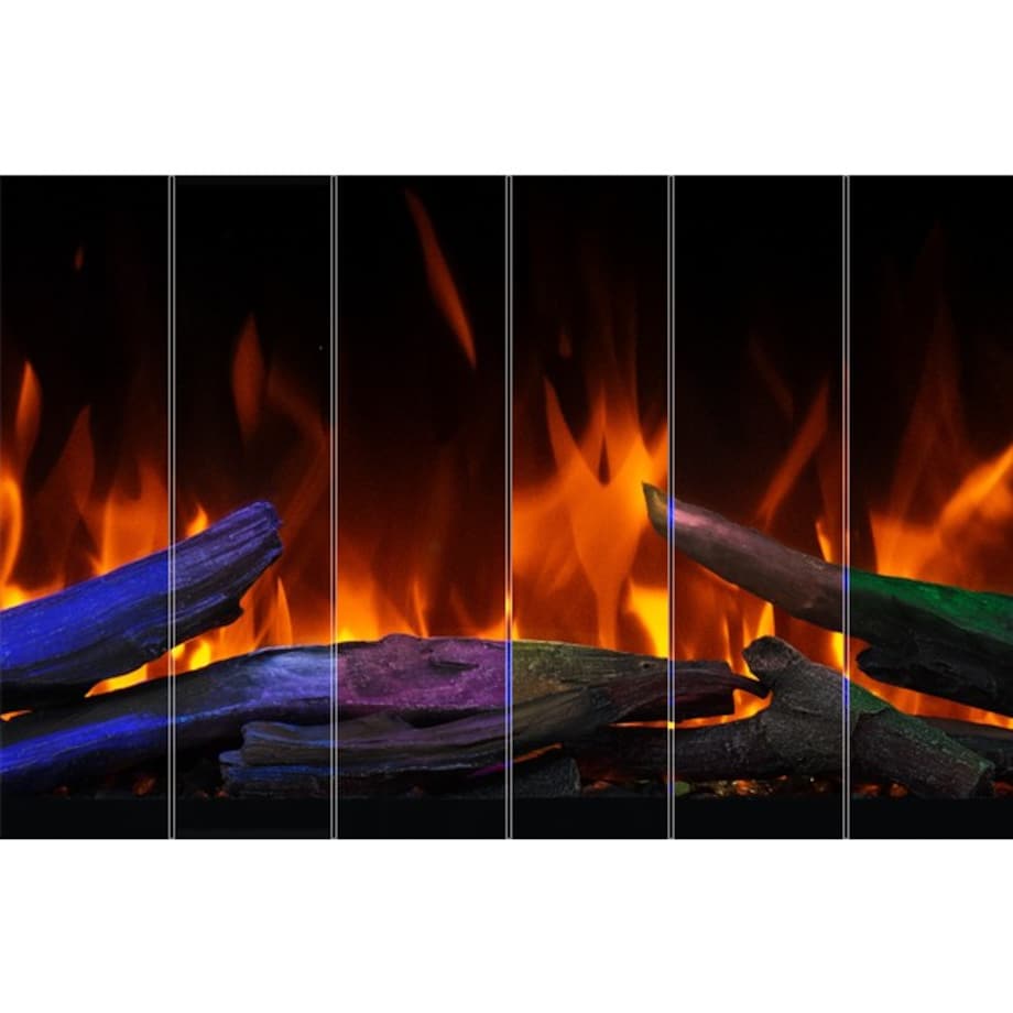 Kominek elektryczny AFLAMO Royal 3D 140 - ścienny i do zabudowy - 140x48x22 cm - kominek LED z funkcją grzania 750/1500 W