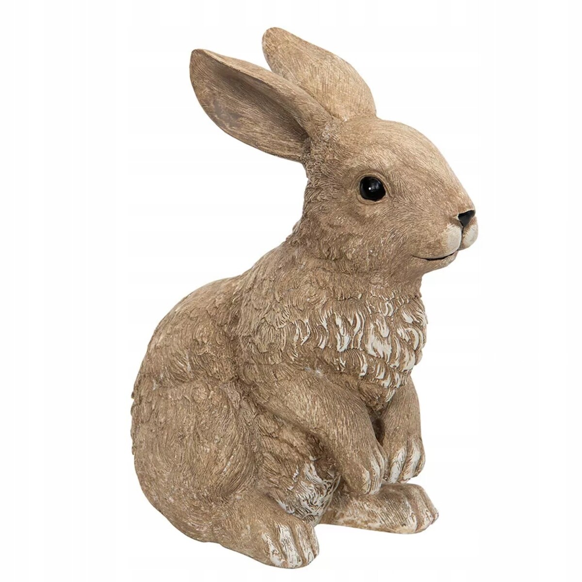 ZAJĄCZEK WIELKANOCNY FIGURKA BEŻOWA NA WIELKANOC PREZENT ZAJĄC DEKORACYJNY
