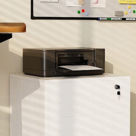 Kontenerek biurowy na kółkach z szufladami na kluczyk mobilna szafka 58 cm