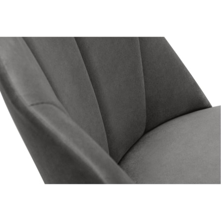 KONSIMO BAKERI Krzesła skandynawskie welurowe, szare, 2 szt