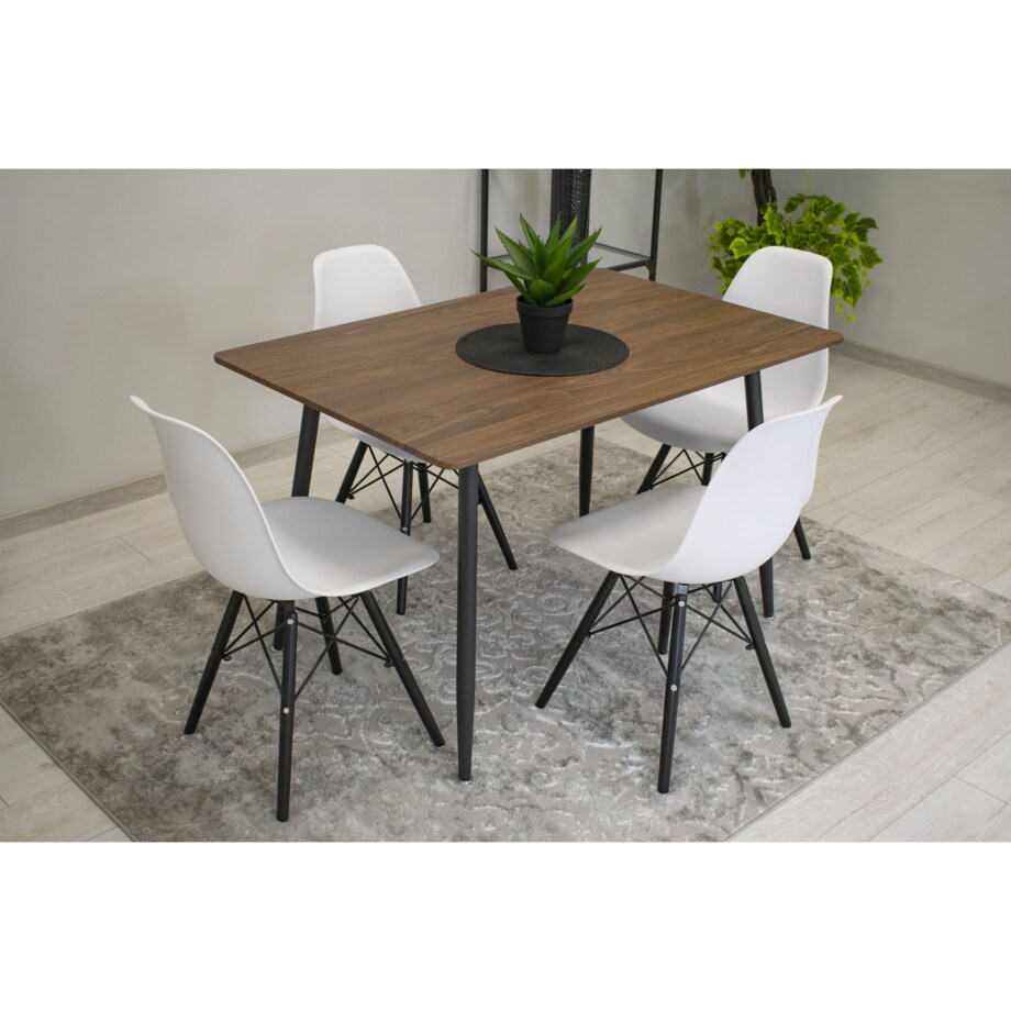 Krzesło Do Jadalni Kuchni Salonu Osaka Białe / Nogi Czarne