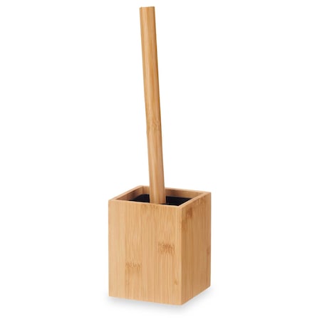 Szczotka do wc w bambusowym pojemniku, 10 x 10 x 36 cm
