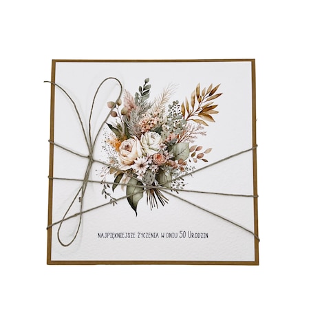 Wyjątkowa kartka urodzinowa z grafiką na 50 urodziny