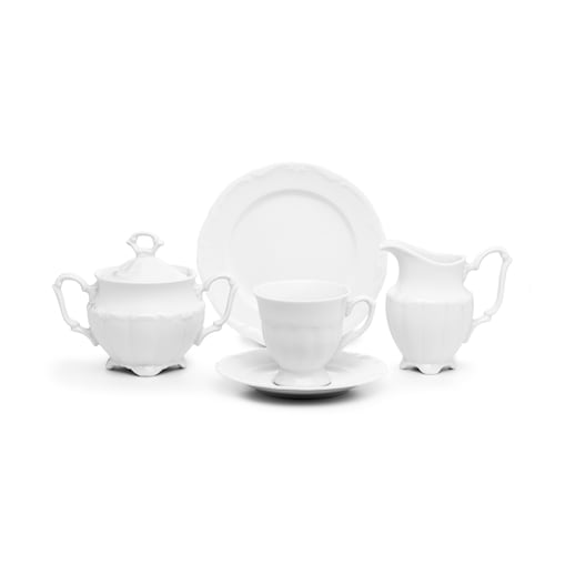 Garnitur do kawy dla 12 osób 39 el. Maria Teresa Biała C000
