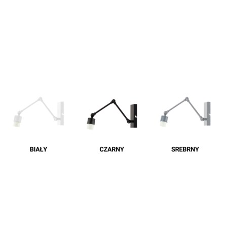 Kinkiet przegubowy lampa ścienna lampa na ścianę regulowany z abażurem diament SOUL
