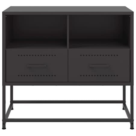 vidaXL Szafka pod telewizor, czarna, 68x39x60,5 cm, stalowa