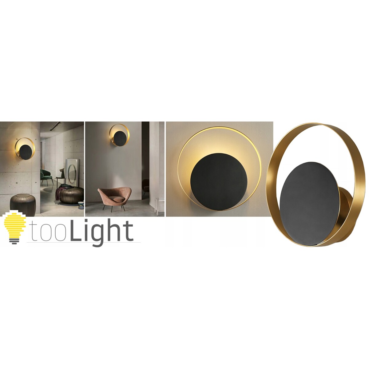Lampa Ścienna Kinkiet Led Gold Złoty Glamour 5W