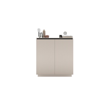 Nowoczesna Komoda Glamour Szafka RTV Kaszmir MAT ryflowane fronty 110,8 cm