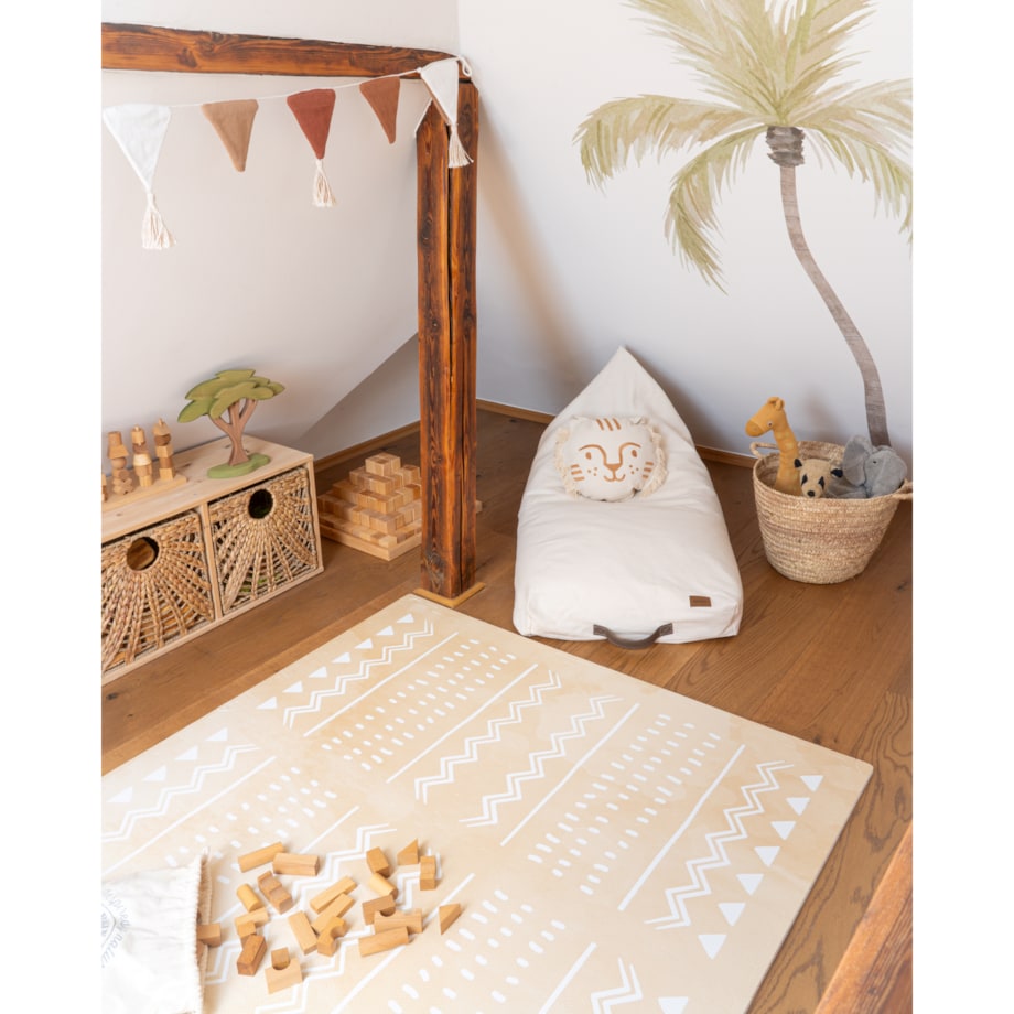 Mata Piankowa Puzzle OLYA KIDS wzór BOHO SAND 120x180 cm