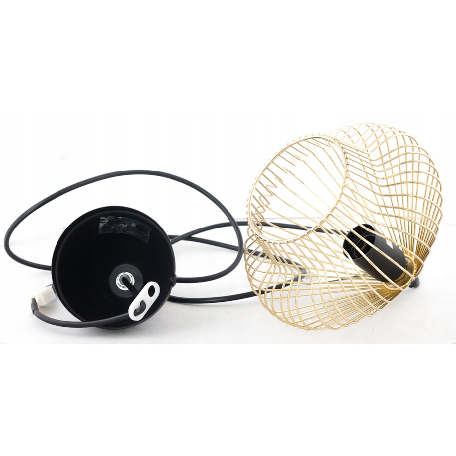 LAMPA wisząca METALOWA złota śr. 20cm