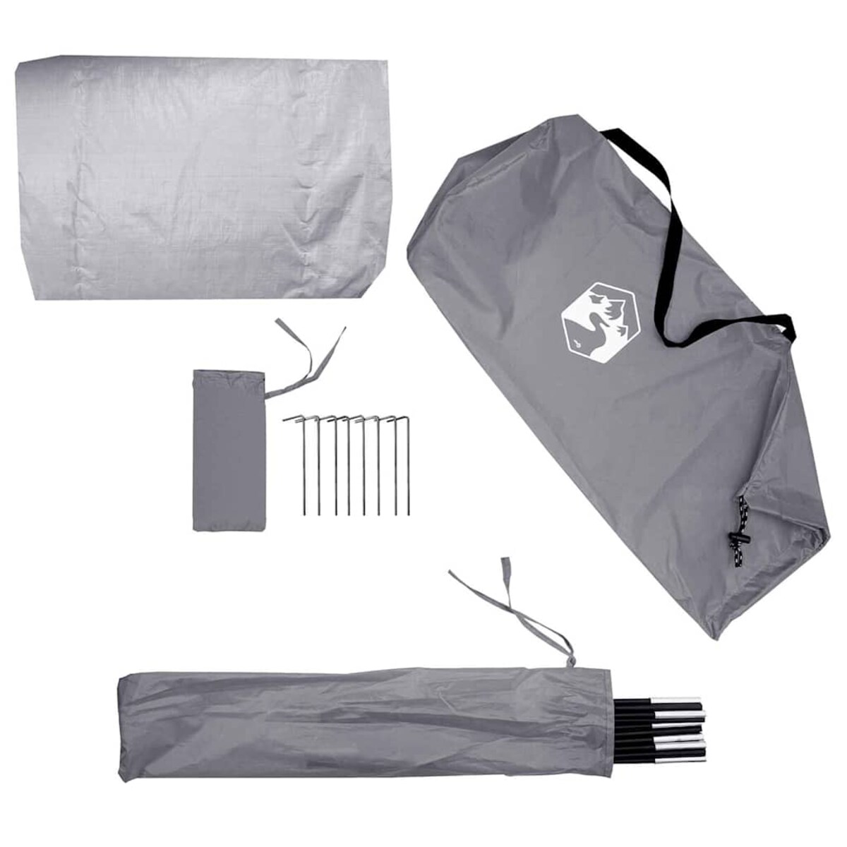 vidaXL Namiot do przechowywania rowerów z dachem Szary i pomarańczowy