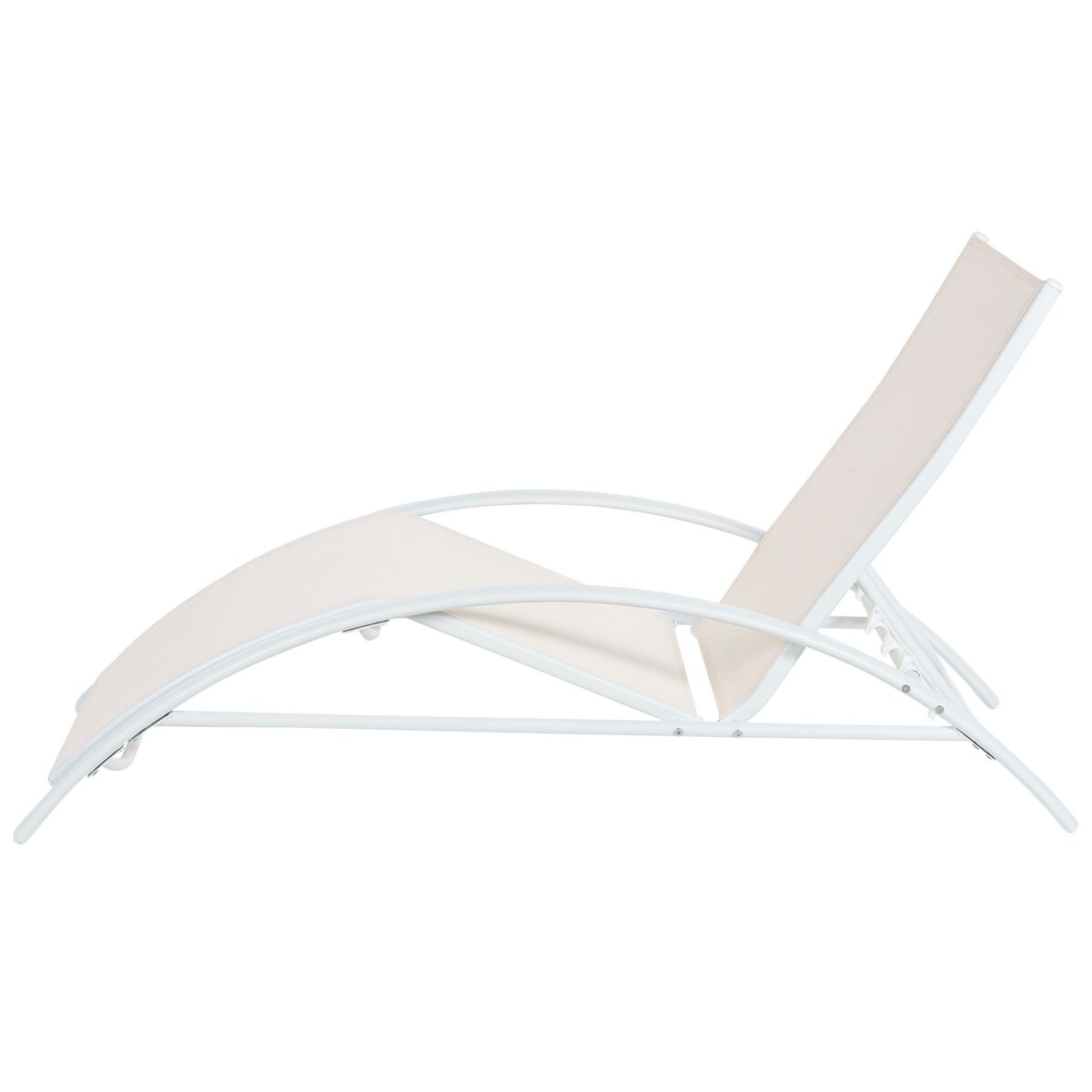 Leżak ogrodowy beżowy GAETA