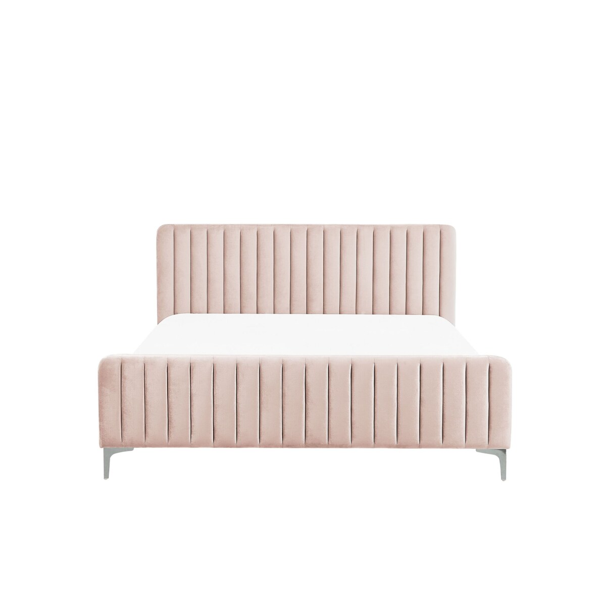 Łóżko welurowe 180 x 200 cm różowe LUNAN