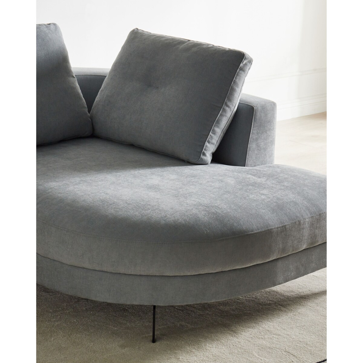 Narożnik dla 3 osób MARUM Szenil Błękitny Lewostronny