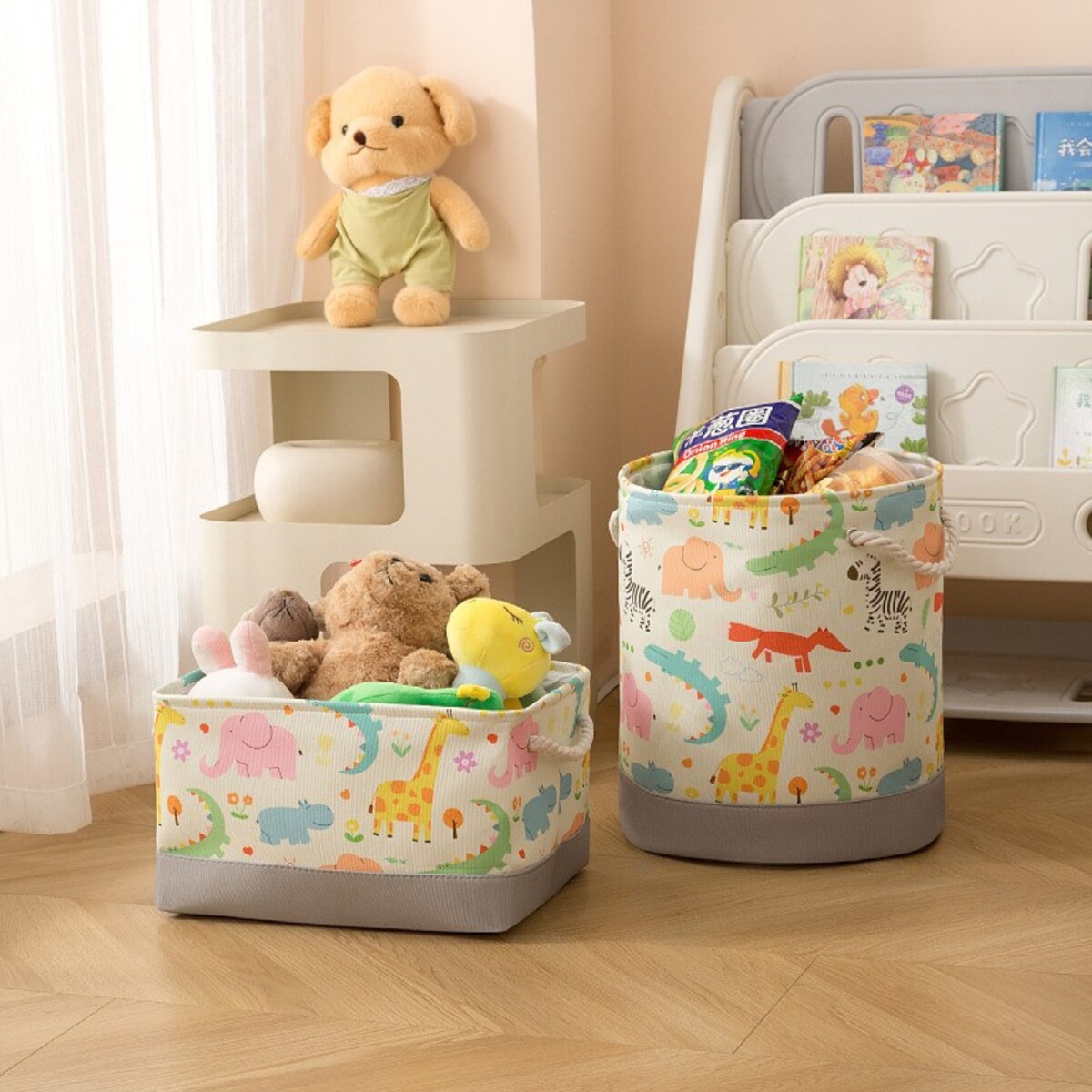 Pojemnik na zabawki kosz, worek na pranie, organizer zwierzątka 40x35cm OR113