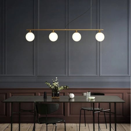 Lampa Sufitowa Wisząca App675 Złota Szklane Kule 4