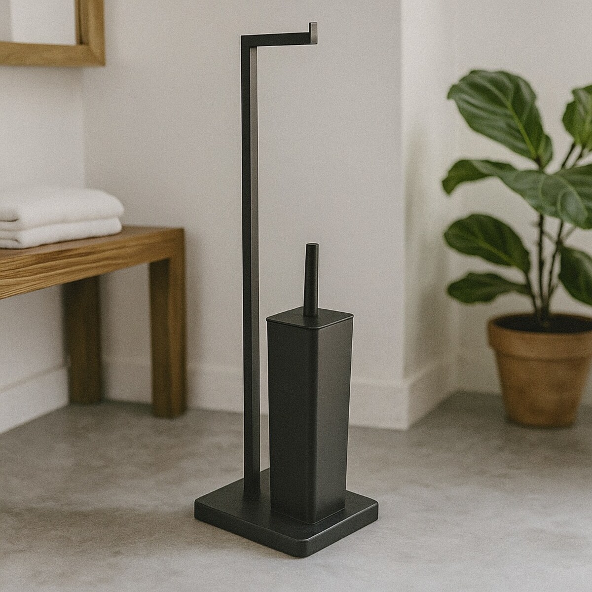 Stojak na papier z pojemnikiem na szczotkę BALVO