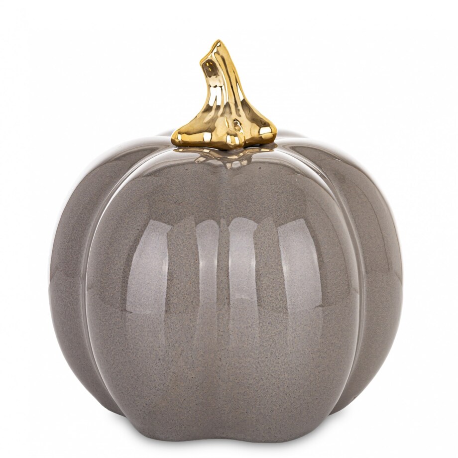Dekoracja - dynia porcelanowa 16,5x14,5x14,5 cm TARDIVA szara