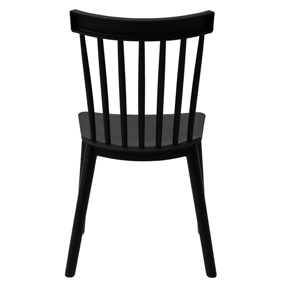 Krzesło plastikowe czarne drewniane nogi klasyczne do salonu jadalni