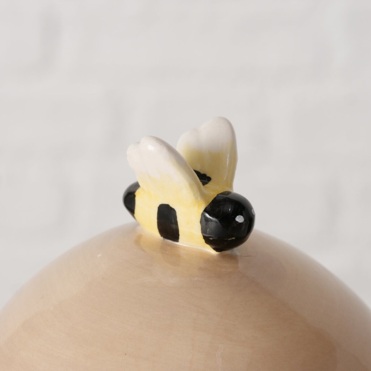 Pojemnik ceramiczny z pokrywką i łyżeczką HONEY, 445 ml