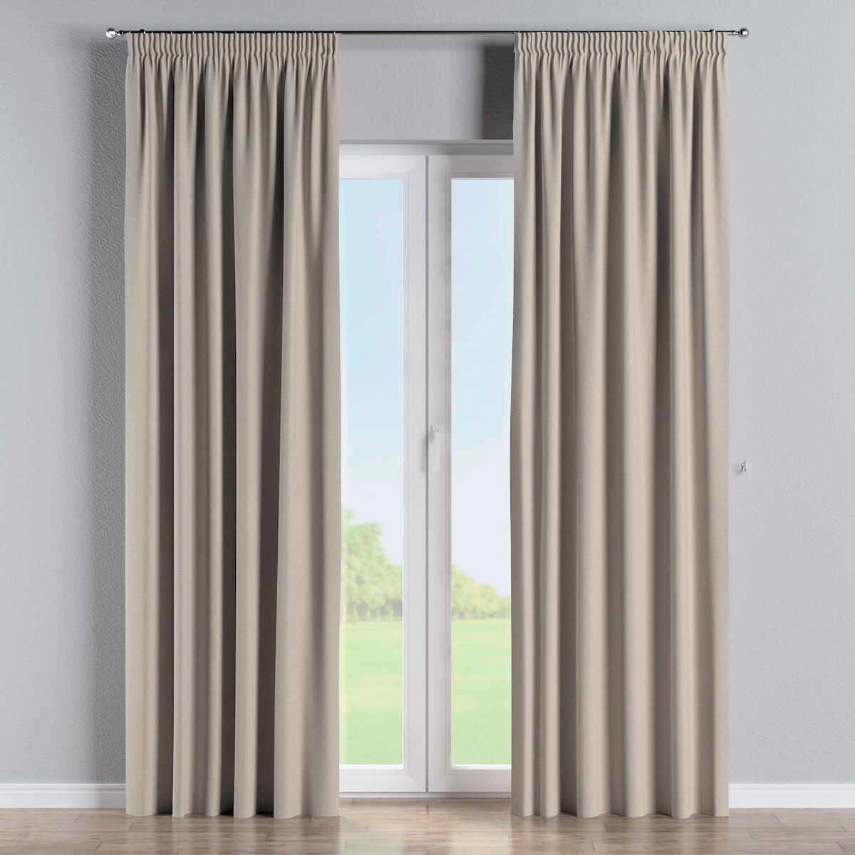 Zasłona na taśmie marszczącej 1 szt. 130x245 szary