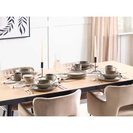 Zestaw 8 małych talerzy COSTMARY Kamionka Szary