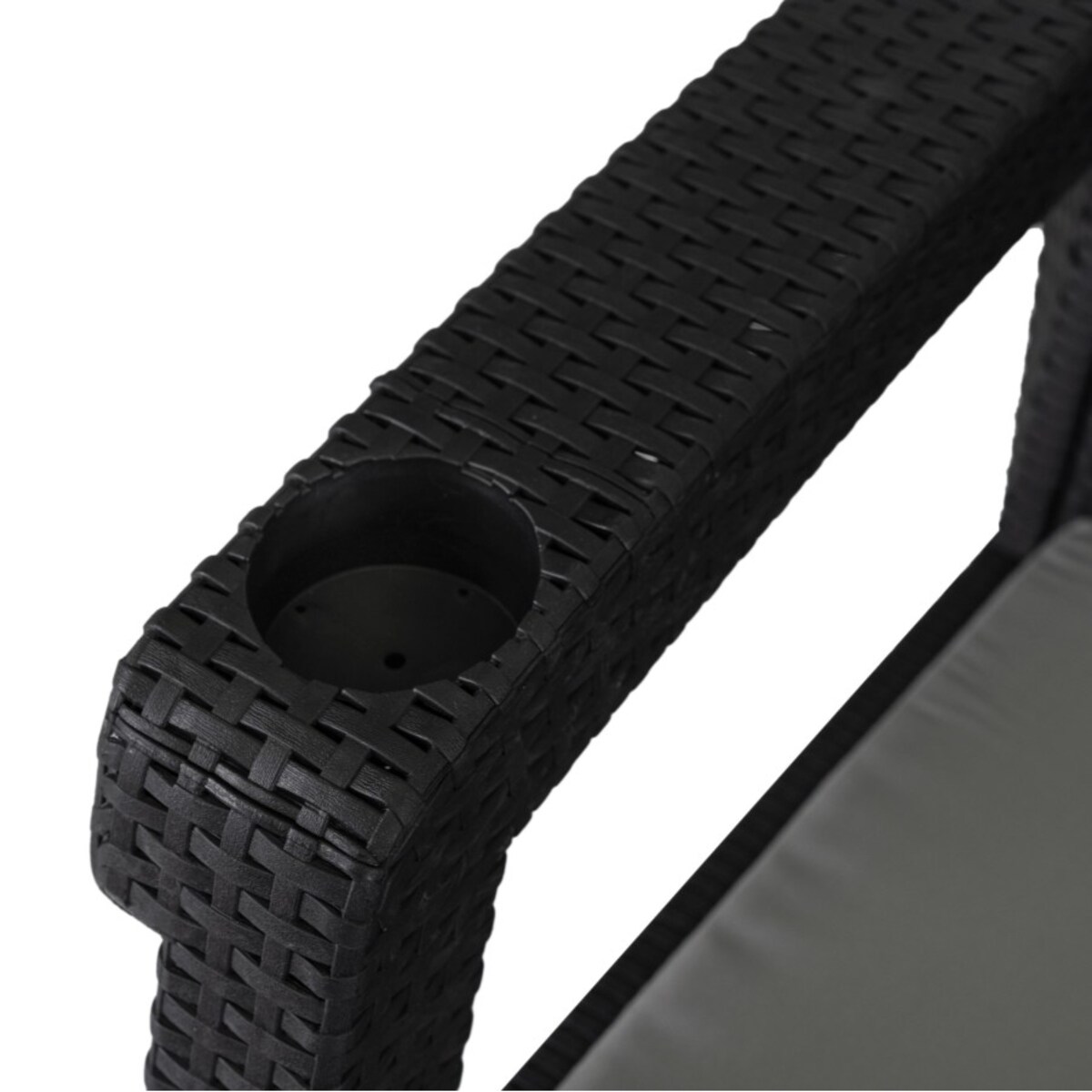 Sofa Kanapa Rattanowa Ława Ławka Ogrodowa Na Taras Ogród Czarna FLINT