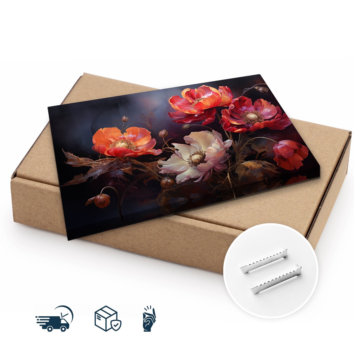 Obraz Do Sypialni Salonu Maki Polne Kwiaty Natura Rośliny Abstrakcja 70x50cm